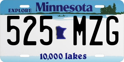 MN license plate 525MZG