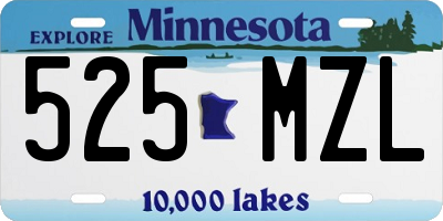 MN license plate 525MZL