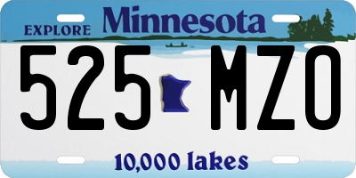 MN license plate 525MZO