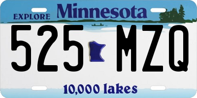 MN license plate 525MZQ
