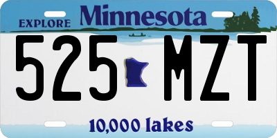 MN license plate 525MZT