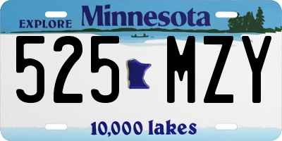 MN license plate 525MZY