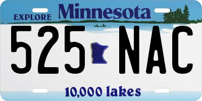 MN license plate 525NAC