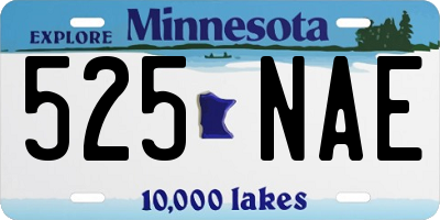 MN license plate 525NAE