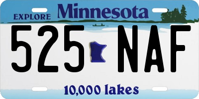 MN license plate 525NAF