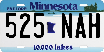 MN license plate 525NAH