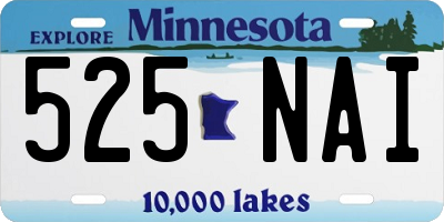 MN license plate 525NAI