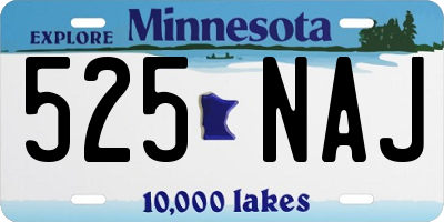 MN license plate 525NAJ