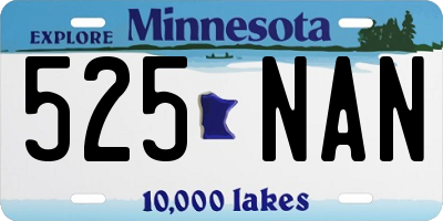 MN license plate 525NAN