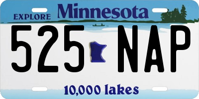 MN license plate 525NAP