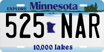MN license plate 525NAR