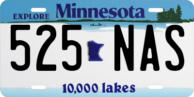 MN license plate 525NAS