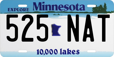 MN license plate 525NAT