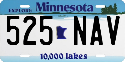 MN license plate 525NAV