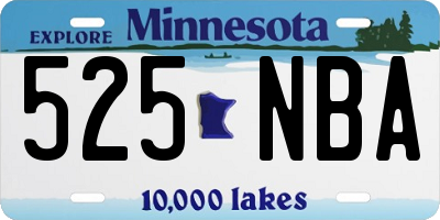MN license plate 525NBA