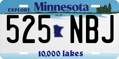 MN license plate 525NBJ