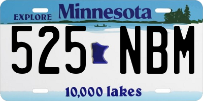 MN license plate 525NBM