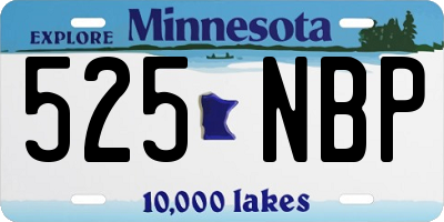 MN license plate 525NBP