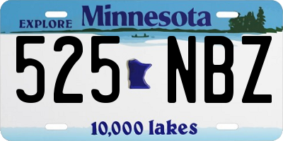 MN license plate 525NBZ