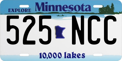 MN license plate 525NCC