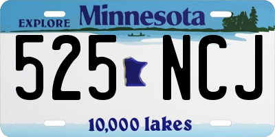 MN license plate 525NCJ