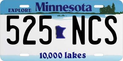 MN license plate 525NCS