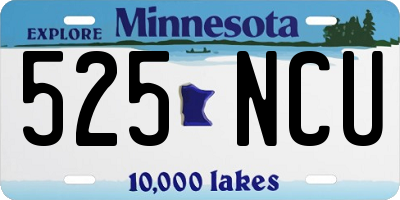 MN license plate 525NCU