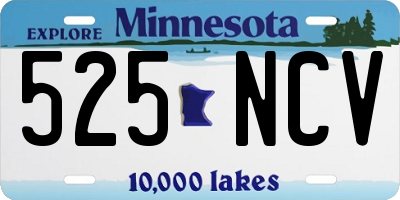 MN license plate 525NCV