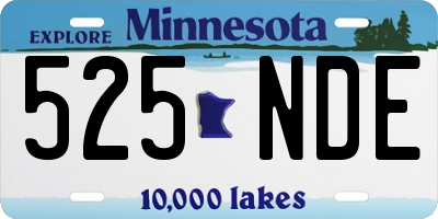 MN license plate 525NDE