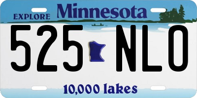MN license plate 525NLO