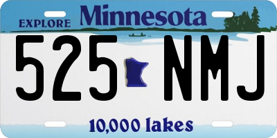 MN license plate 525NMJ