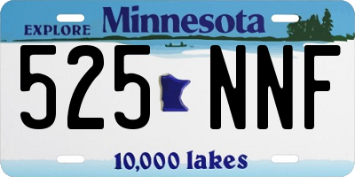 MN license plate 525NNF