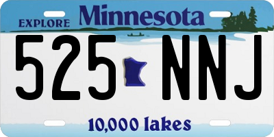 MN license plate 525NNJ