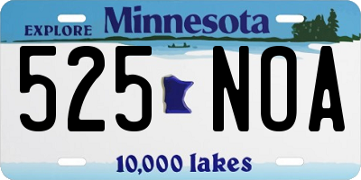 MN license plate 525NOA