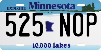 MN license plate 525NOP