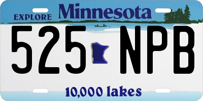 MN license plate 525NPB