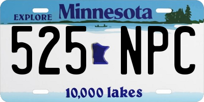 MN license plate 525NPC