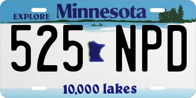 MN license plate 525NPD