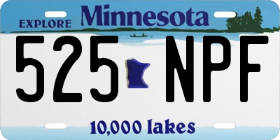 MN license plate 525NPF