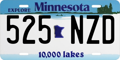 MN license plate 525NZD