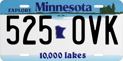 MN license plate 525OVK