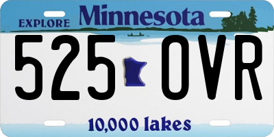MN license plate 525OVR