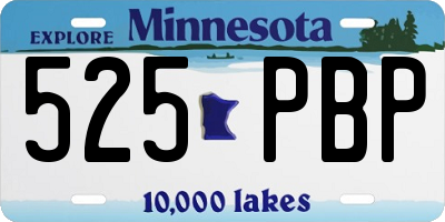 MN license plate 525PBP