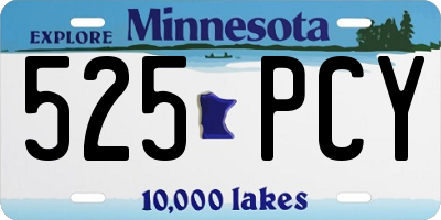 MN license plate 525PCY