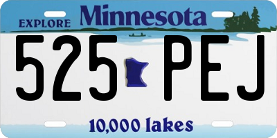 MN license plate 525PEJ