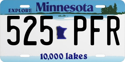 MN license plate 525PFR