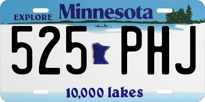 MN license plate 525PHJ