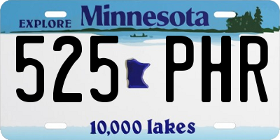 MN license plate 525PHR