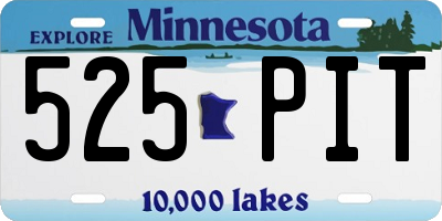 MN license plate 525PIT