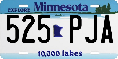 MN license plate 525PJA